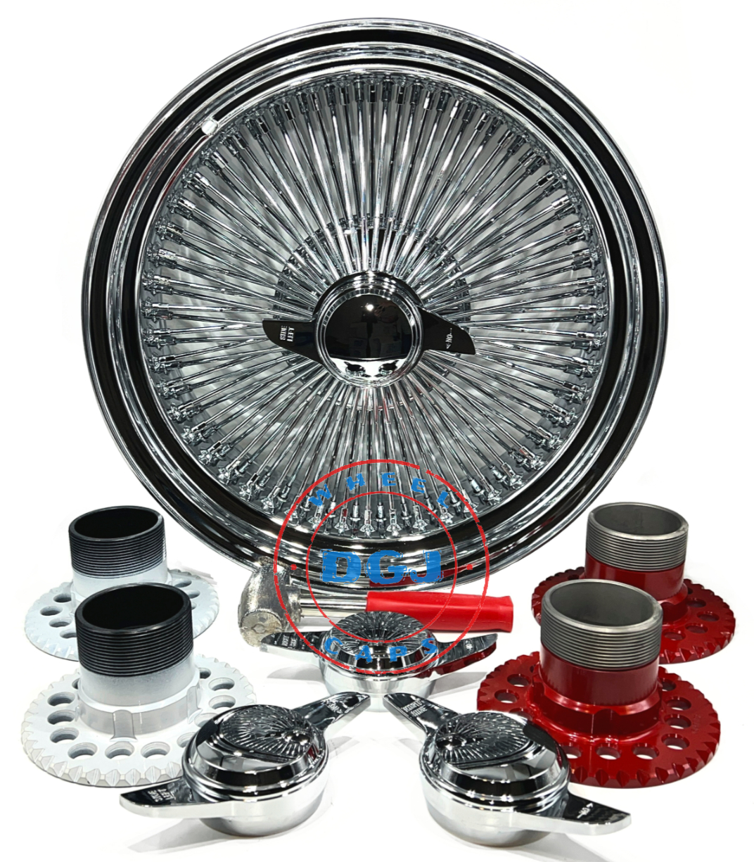 90s dead stock union wheels Olson 約48㎜ 18x8 Standard 100 Spokes Gold Nipples & Knockoffs Lowrider