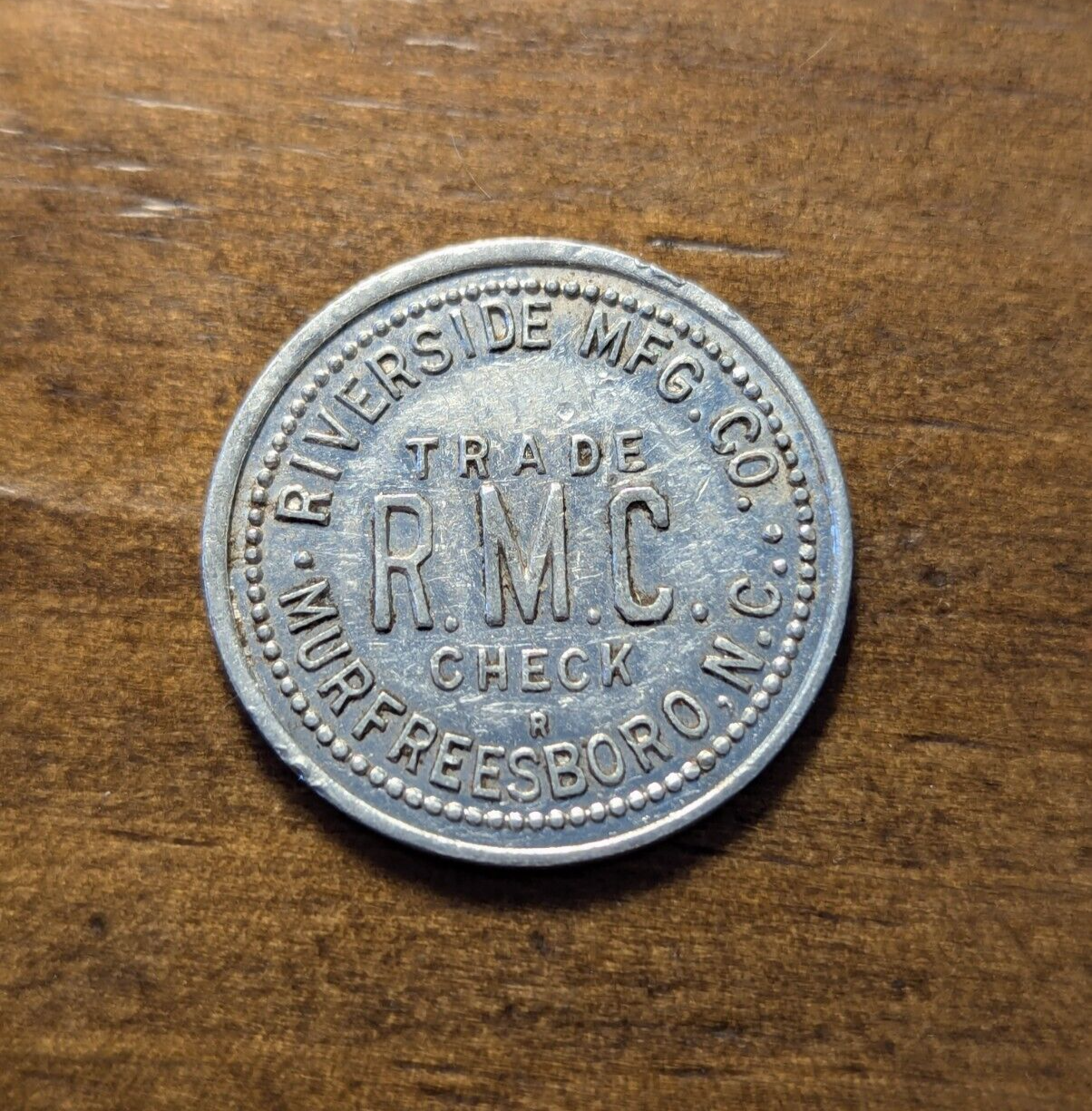 Murfreesboro, North Carolina NC Riverside Mfg Co Lumber Scrip R9 10¢ Token
