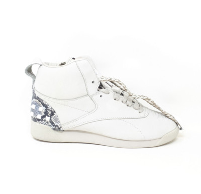 Reebok Wonder Woman Freestyle Hi Cheetah Shoe Sneaker FW4658 Grey Womens Size 7