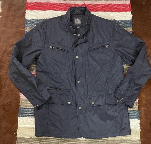 con tiempo marrón tenaz GEOX Respira Men Navy Blue Rain Jacket Breathing System Large Pockets Large  | eBay