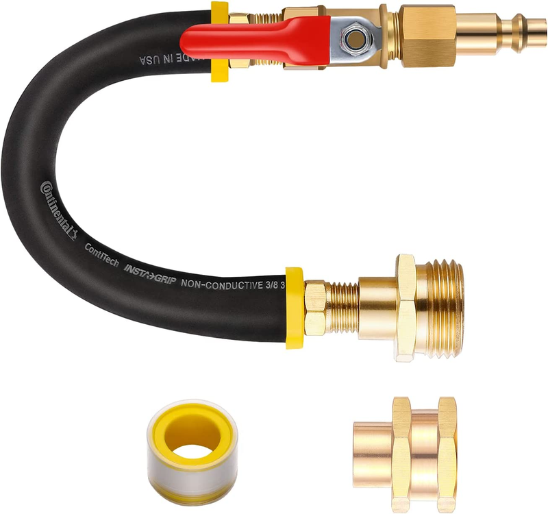 RV Winterizing Kit with Sprinkler Blowout Adapter, Shut off Valve - for Winteriz