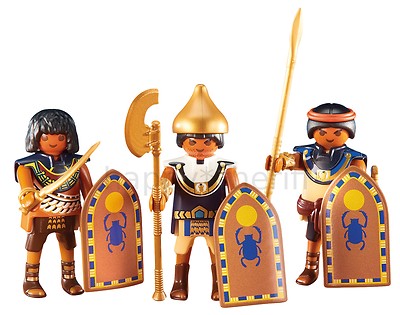 Playmobil 3 Egyptian Soldiers 6488 Egyptian Roman Warriors