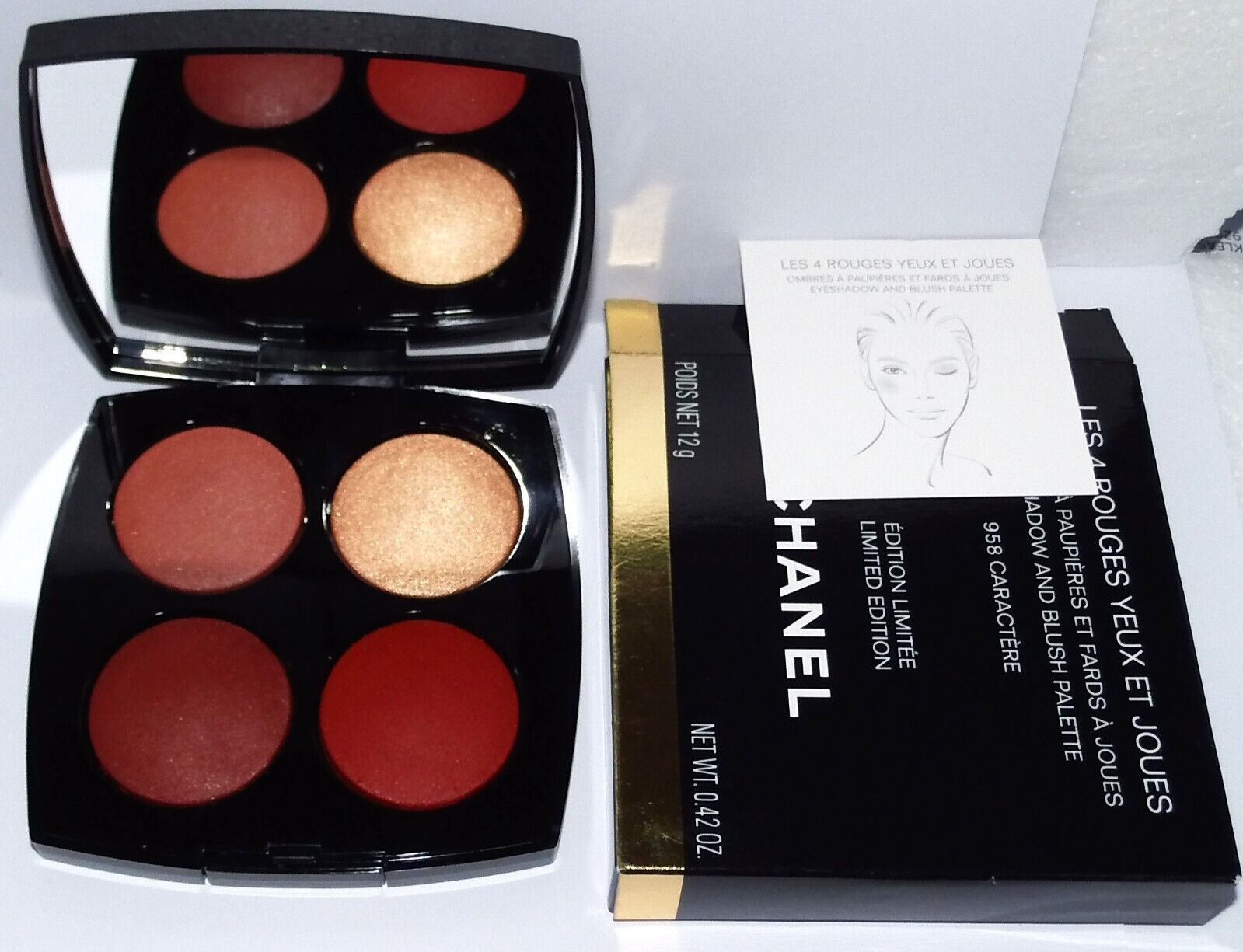 LES 4 ROUGES YEUX ET JOUES Eyeshadow and blush palette 958