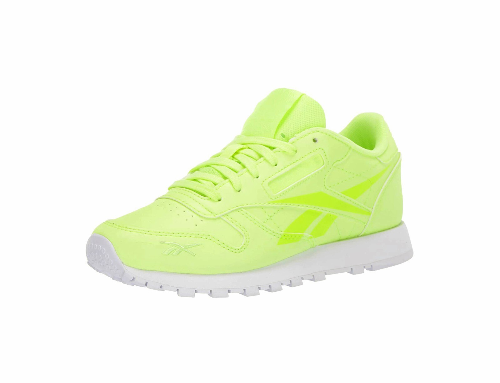 REEBOK★CLASSIC LEATHER★ELECTRIC FLASH★蛍光イエロー系 Reebok Classic Leather Elefla Neon Green Faux Leather Shoes