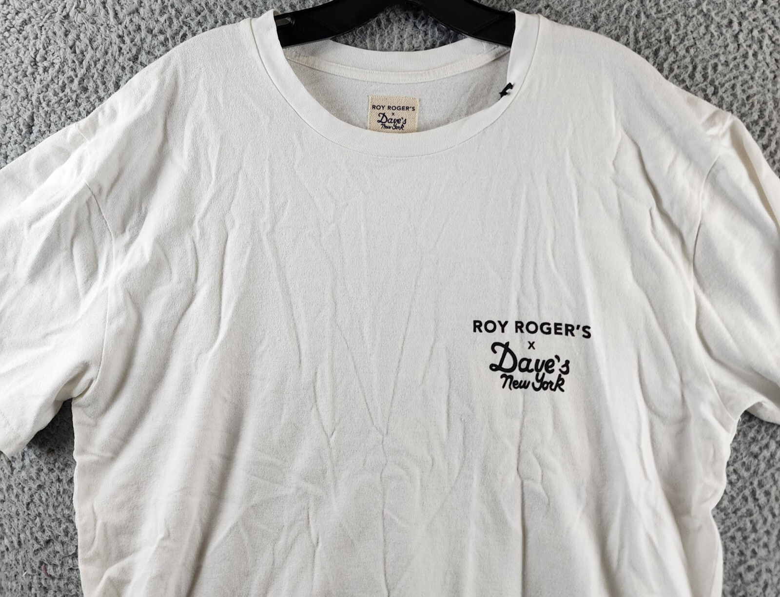 Roy Roger's X Dave's New York Industrial Print Tee Men's M White Crew Neck S/S - Picture 4 of 16
