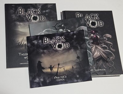 The black void RPG core rulebook  & Those Who Would Be Gods + Screen