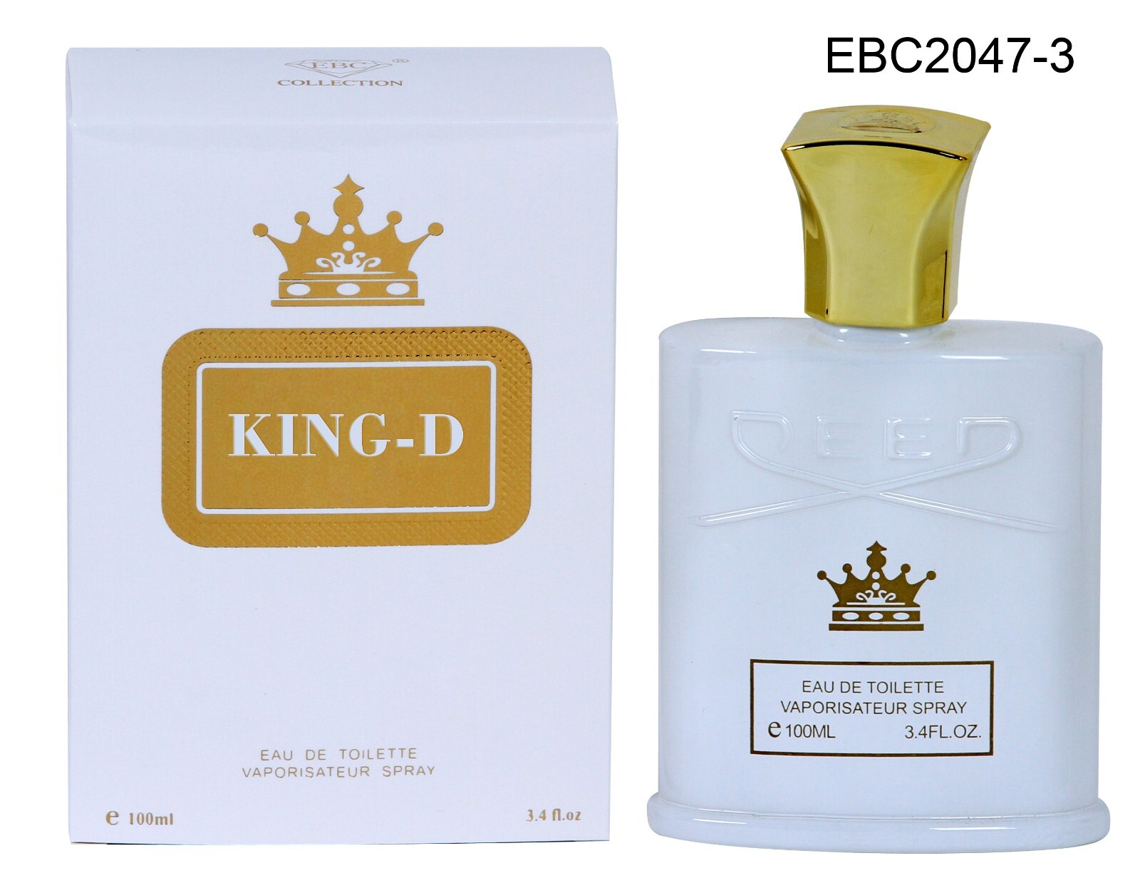 Cologne For Men KING D Inspired by CREED ROYAL WATER 3.4 fl