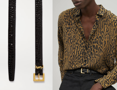 Ceinture yves outlet saint laurent croco