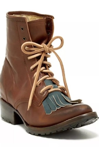 Pre-owned Freebird By Steven 'robertson Combat Lace-up Boot Size 9 In Brown