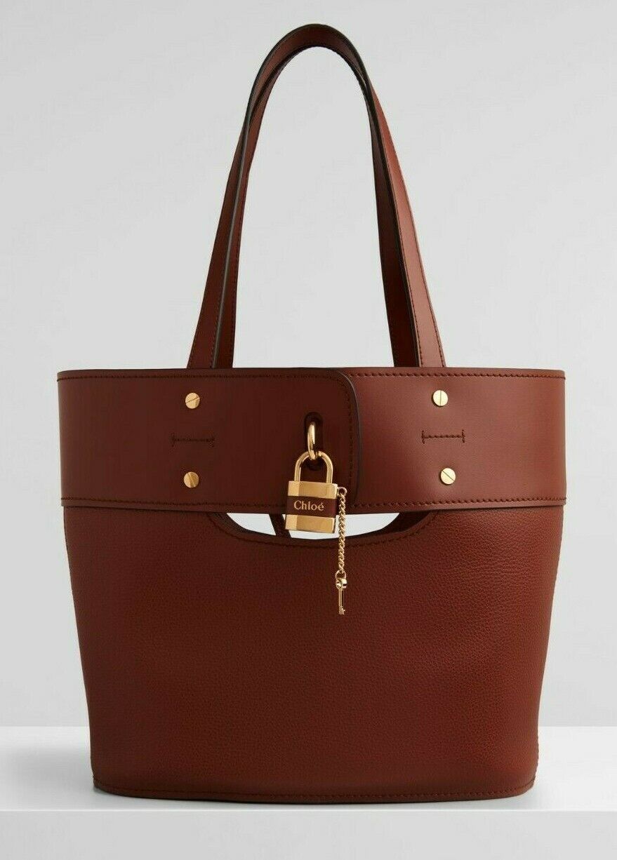 100% Authentic Chloe Aby small leather tote bag in small