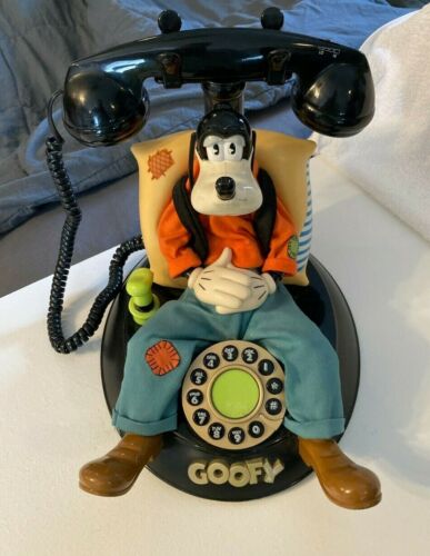 Vintage - Disney Goofy Talking Telephone Animated Corded Landline Phone - Works!