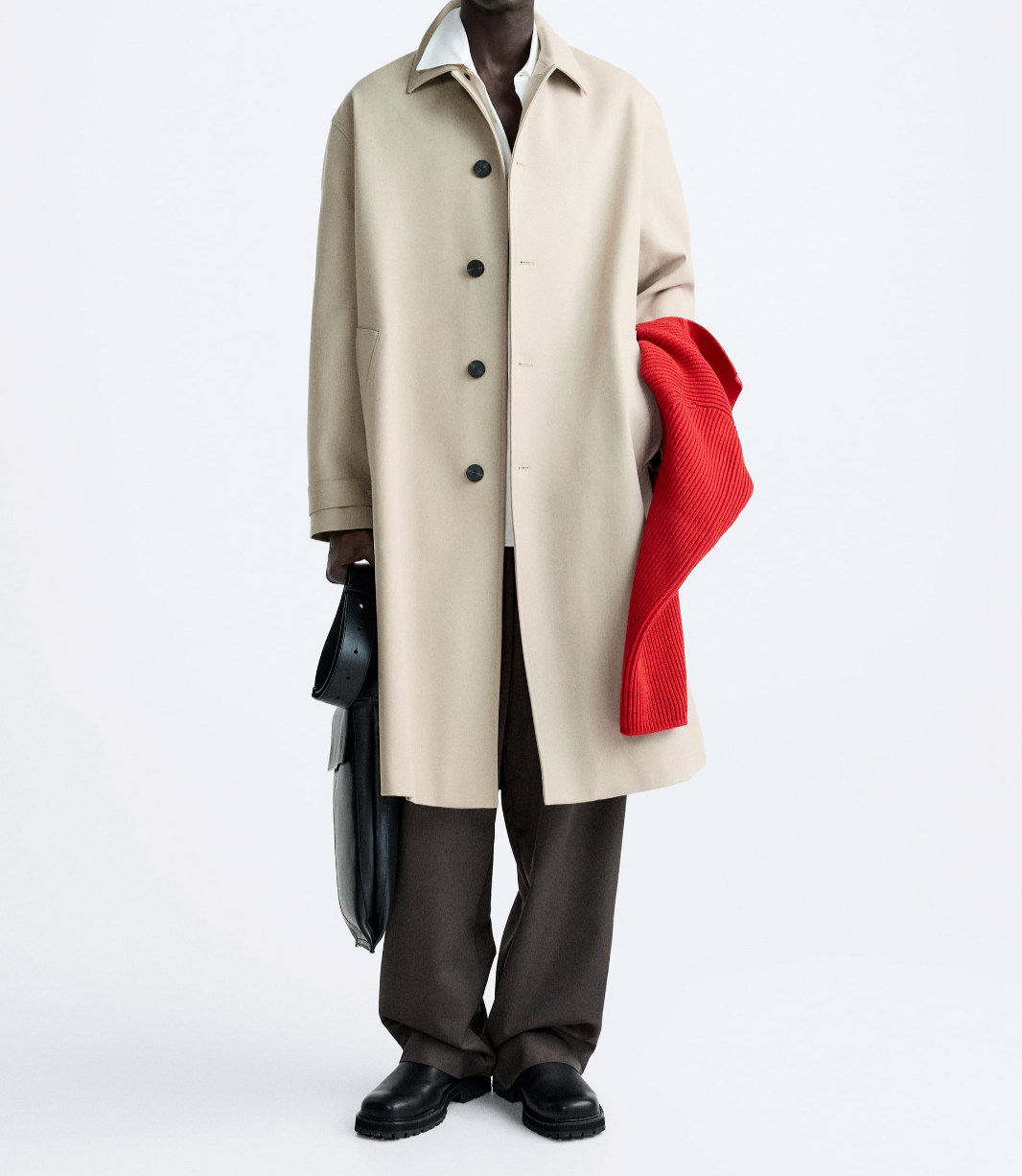 新品Zara origins long coat ザラオリジン LIMITED EDITION OVERSIZE FIT TRENCH COAT - Oil | ZARA United