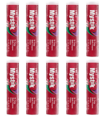 Mystik JT-6 Hi-Temp Multi-Purpose Red #2 Grease; (10) 14oz tubes; 665005002080