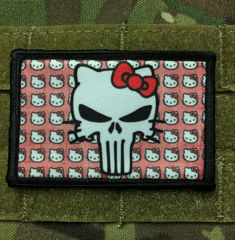PUNISHER SKULL USA FLAG MILITARY TACTICAL US ARMY MORALE BADGE HOOK PATCH TAN