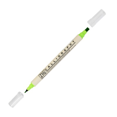 Zig Memory System Calligraphy Dual Tip Marker, Kiwi