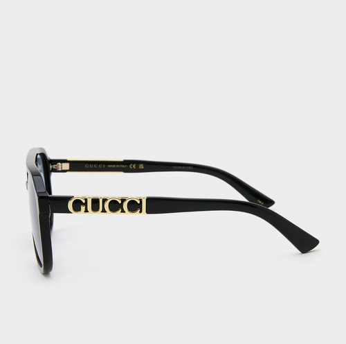 Pre-owned Gucci Gg1188s-004 Black Black Blue Sunglasses