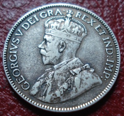 1919 CANADA 25 CENTS IN FINE CONDITION