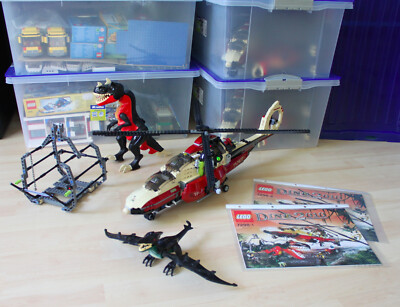 LEGO 7298 LEGO DINO 2010 Helikopter T-Rex Pteranodon 4 Minifig 2 Bauanleitungen
