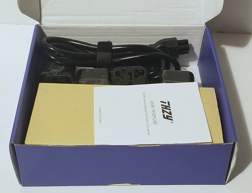 Voltage Converter 220V to 110V With 4 USB Ports THZY Travel Europe Electric Plug