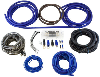 Harmony Audio HA-AK4 Car Stereo 4 Gauge 1800W Amp Amplifier Install Kit - Nickel