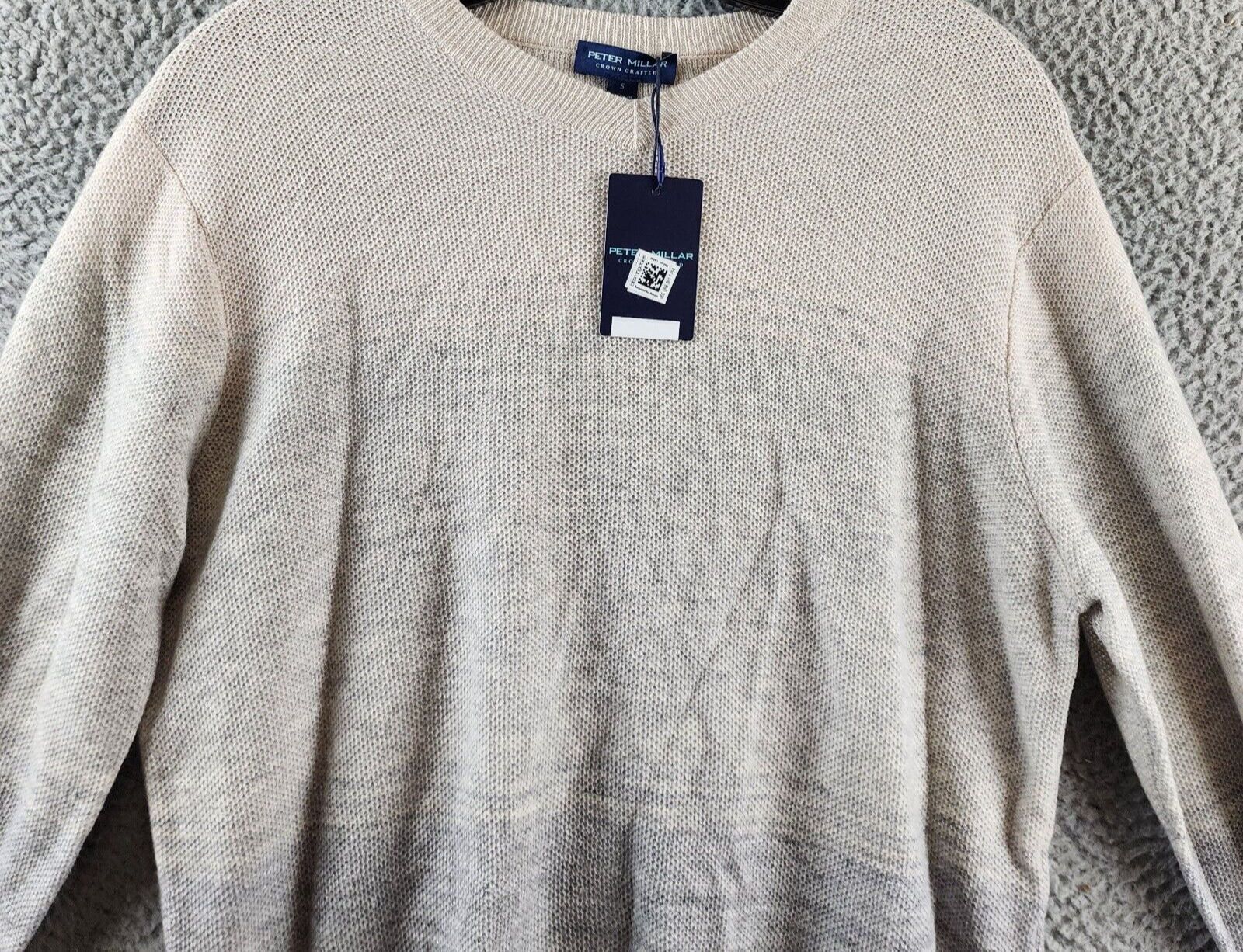 Peter Millar Crown Crafted Camden Wool-Cashmere Stripe Sweater Men S BritishGray - Picture 4 of 14