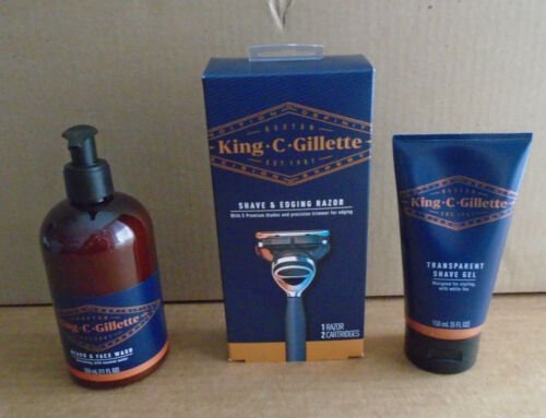 King C Gillette Razor Mens Beard and Face Wash & Shave Gel N