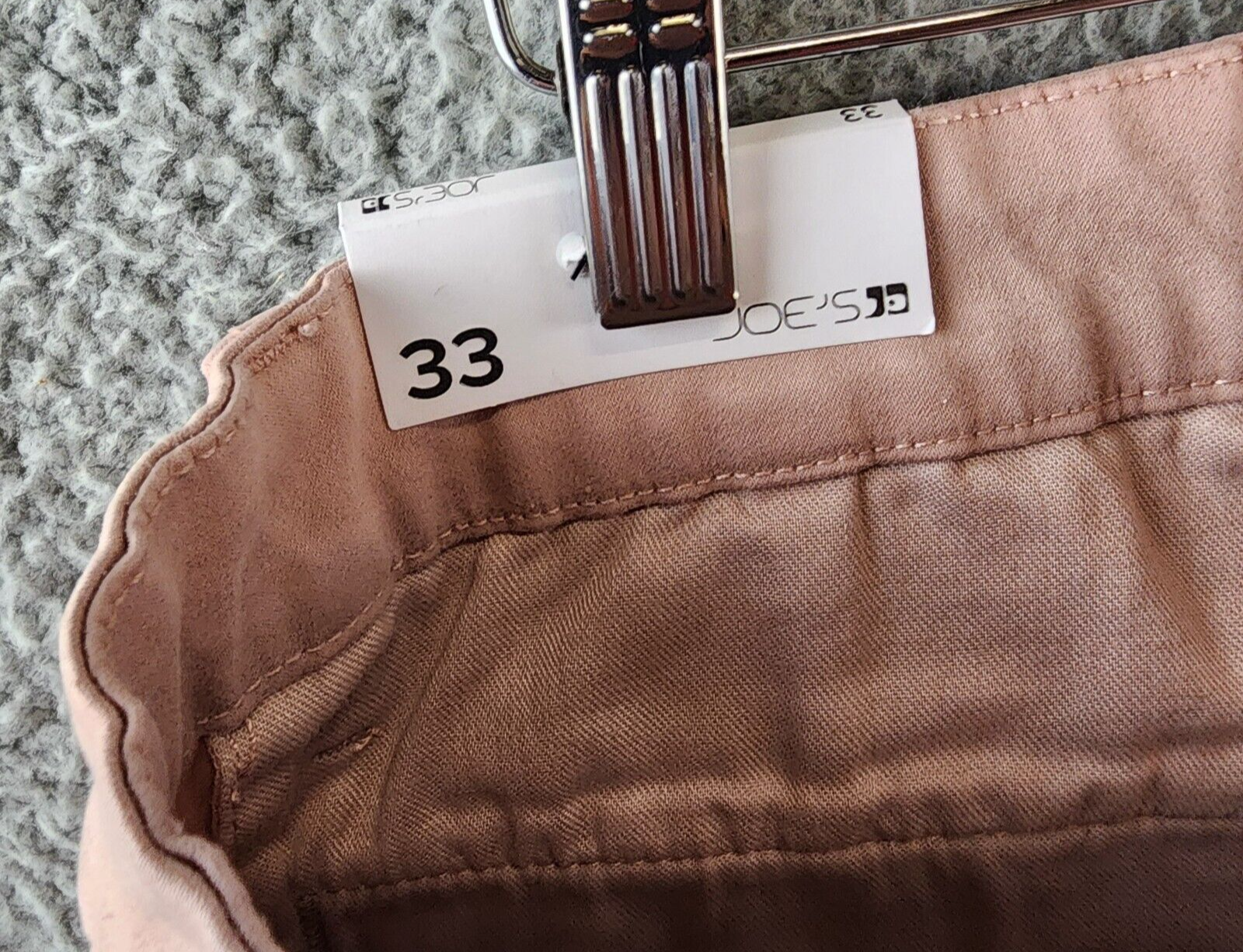 Joe's Jeans Brixton Slim Fit Shorts Men's 33 Adobe Rose Side Pockets Button Zip - Picture 11 of 16