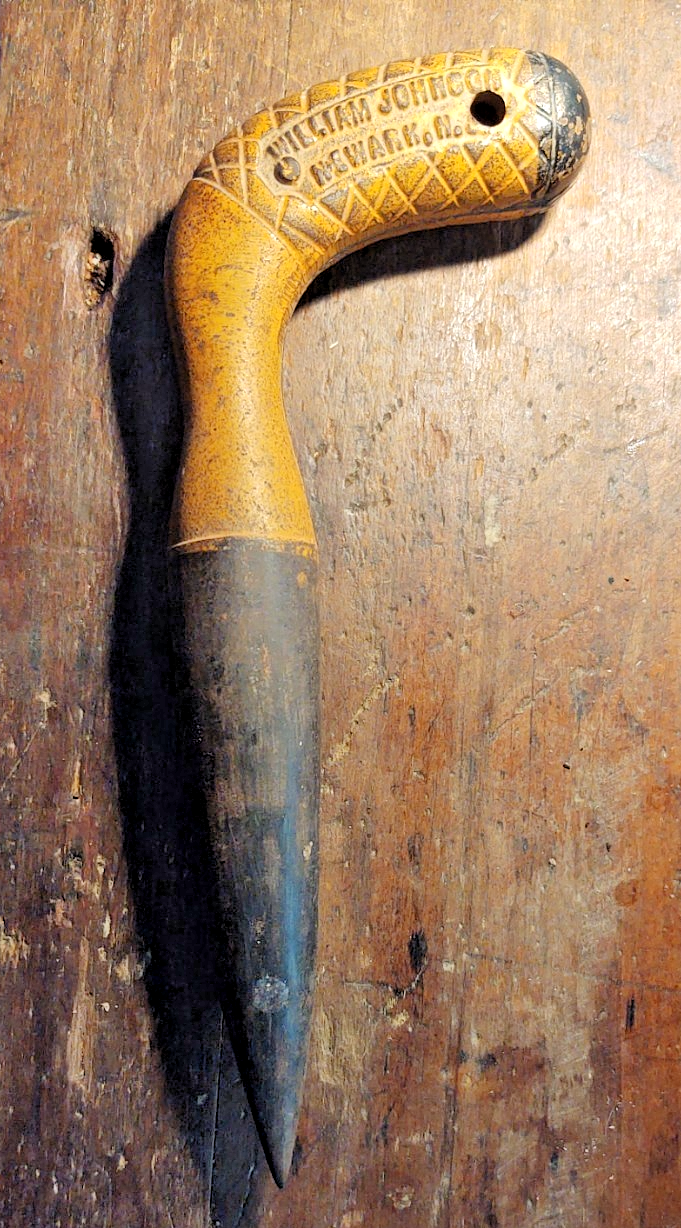 Antique Cast Iron William Johnson Dibber Tool Newark NJ Vintage