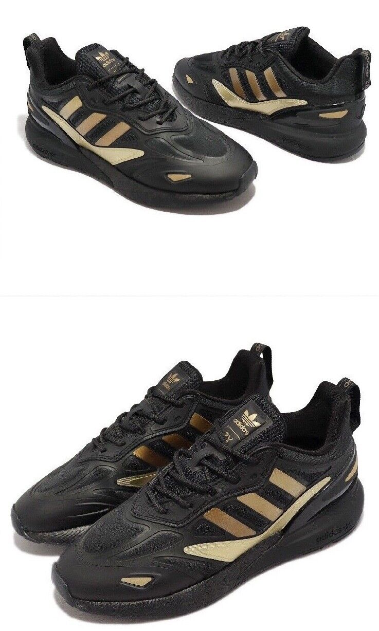 adidas Originals Black Boost Sneakers ZX Gold Stripes Logo Sneakers Men Size adidas Originals Black Boost Sneakers ZX Gold Stripes Logo Sneakers Men Size
