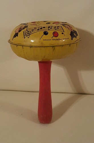 Vintage Kirchhof Newark Metal Childs Noisemaker Rattle Toy