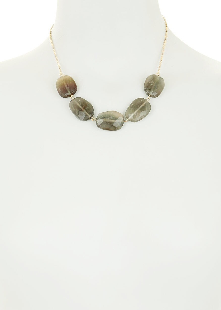 Natasha Accessories 167263 Women's Collar Five Stone Necklace