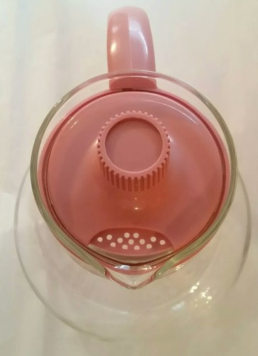Vintage Gemco The Micro-Kettle Microwave Tea Kettle Coffee Pot Pink Made in USA