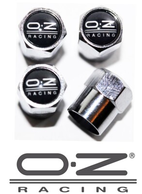 Silver OZ Racing Wheel Valve Dust Caps.
