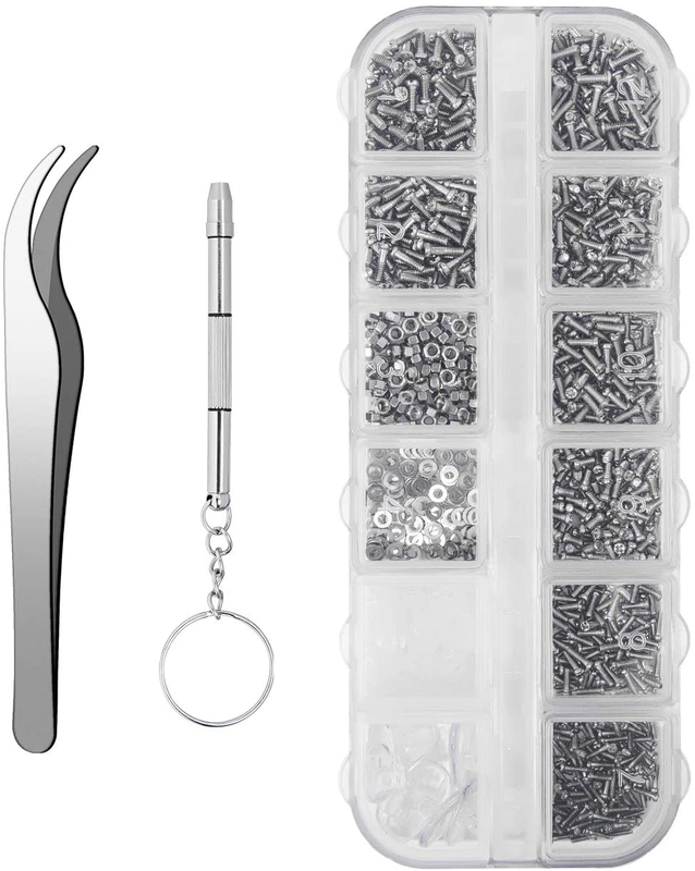 Repair Kit, 1100pcs Tiny Stainless Steel Screws And 5 Pair