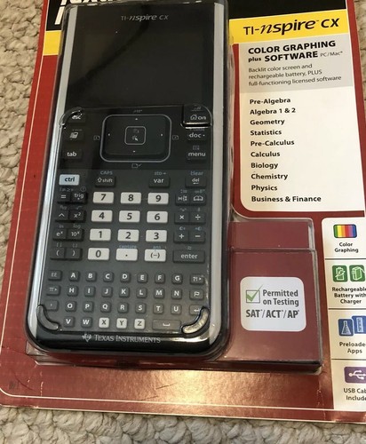 Texas Instruments TI-Nspire CX Color Graphing plus Software PC/Mac NEW