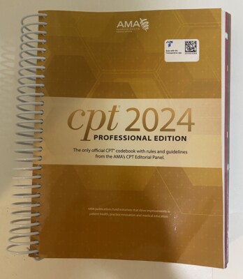 CPT Professional 2024 by American Medical Association (2023, Trade Paperback)