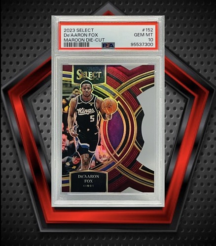 De'Aaron Fox *90/175* 2023-24 Panini Maroon Die-Cut Prizm