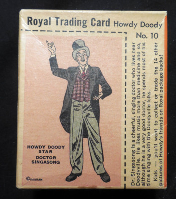 1950 Royal Dessert Howdy Doody #10 Doctor Sing-a-song COMP UNOPEN Orange Coconut