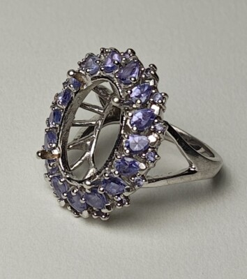 925 Sterling Silver Ring With Amethyst But no Stone
