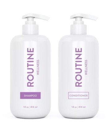 Routine Wellness ROSE HIPS 14oz Shampoo & Conditioner W/Pumps NEW SEALED