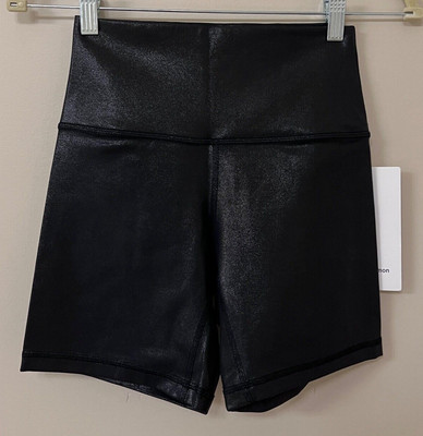 NWT LULULEMON ALIGN HIGH RISE SHORT *SHINE 6'' - RADIATE FOIL PRINT BLACK - SZ 6