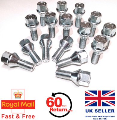 Alfa Romeo 145 alloy wheel bolts 19mm Hex M12 x 1.25, 28mm thread x 16