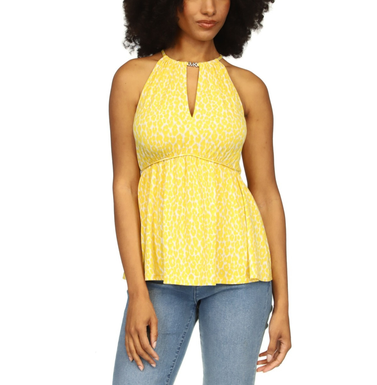 MICHAEL Michael Kors Animal-Print Sleeveless Top MSRP $88