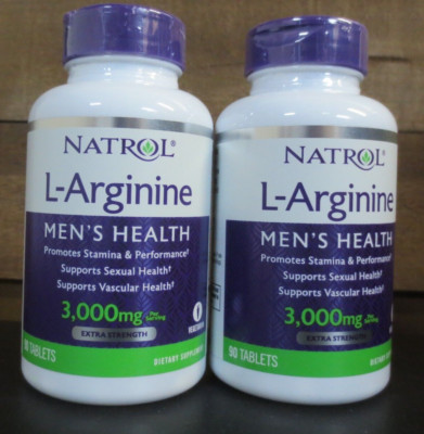 Natrol L-Argnine, 3000 Mg,  2 BOTTLES 90 TABLETS EACH - Exp 09/24