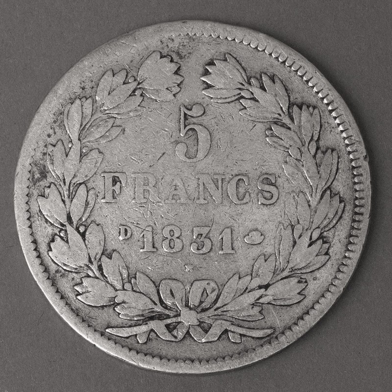 5 Francs Louis Philippe I 1er 1831 D Lyon Argent 900 Z230160