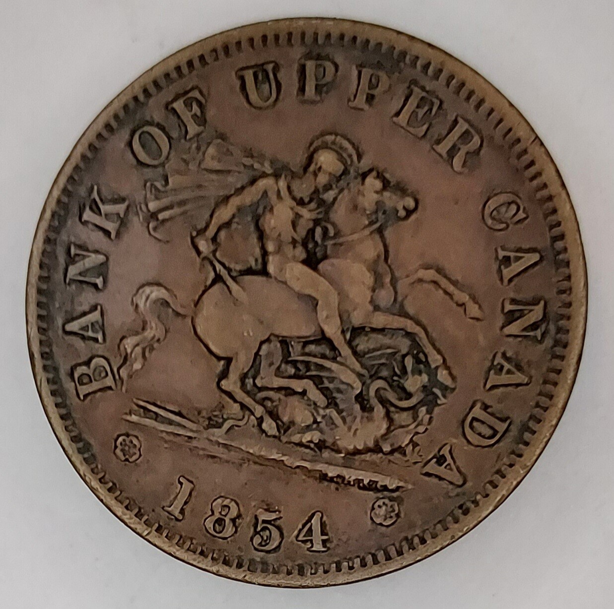 1854年アッパー・カナダ植民地 1ペニー銅貨 1854年アッパー・カナダ植民地 1ペニー銅貨 1854年アッパー
