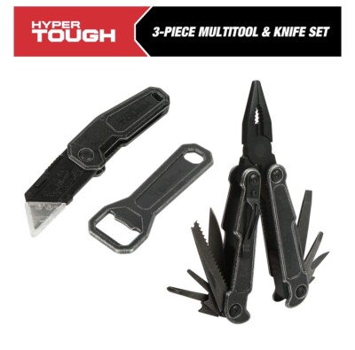 Hyper Tough 3 Piece Multi Tool, Bottle Opener And Knife Set Ships FREE! 