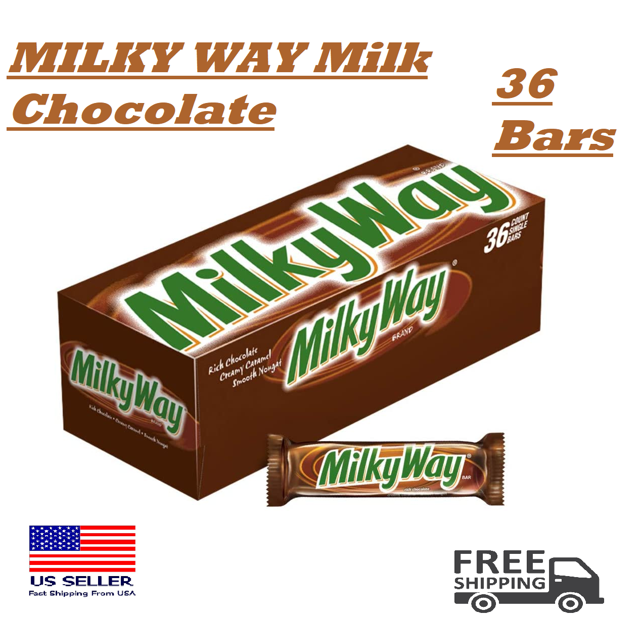 MILKY WAY Milk Chocolate Singles Size Candy Bars 1.84 Ounce