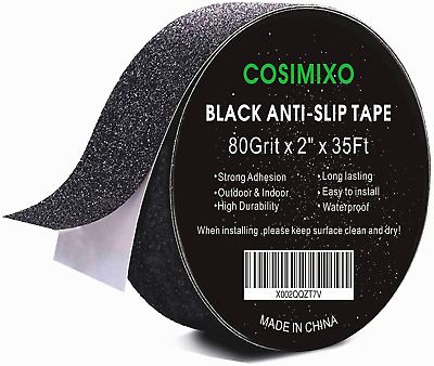 2'' x 35Ft Black Heavy Duty Anti Slip Tape for Stairs Outdoor/Indoor Waterproof