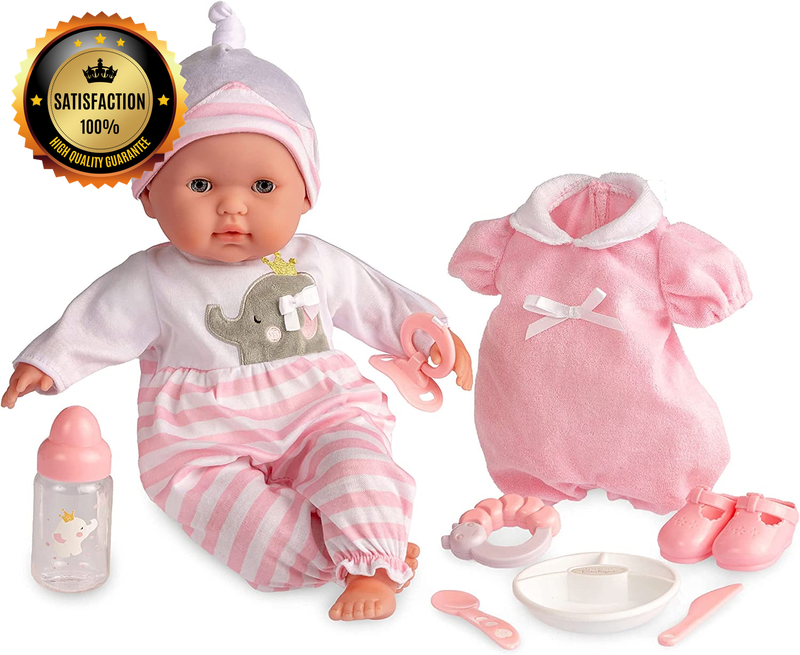 15" Realistic Soft Body Baby Doll with Open/Close Eyes |  - 